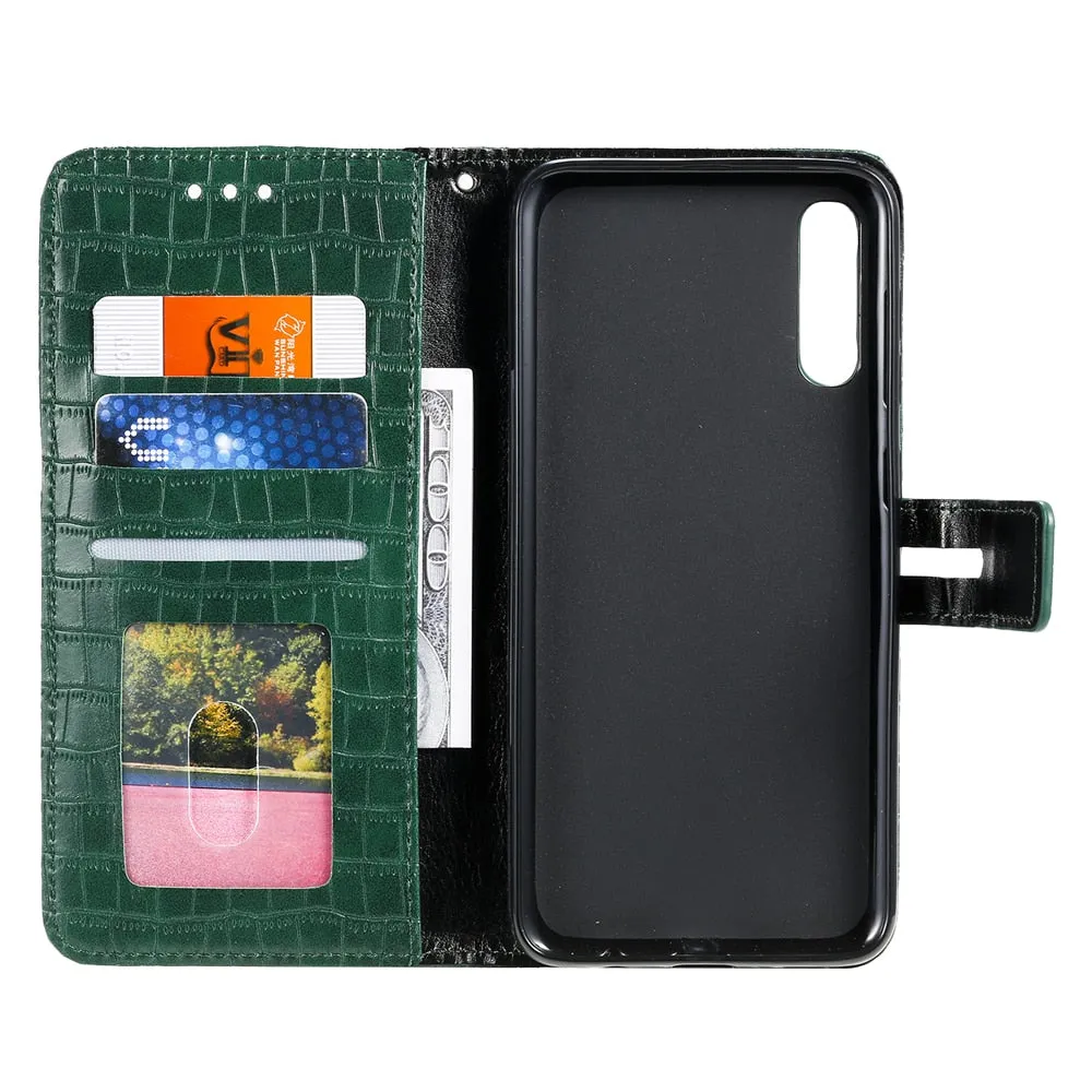 Anymob Samsung Grey Leather Case Cover 3D Flip Wallet Phone Protection