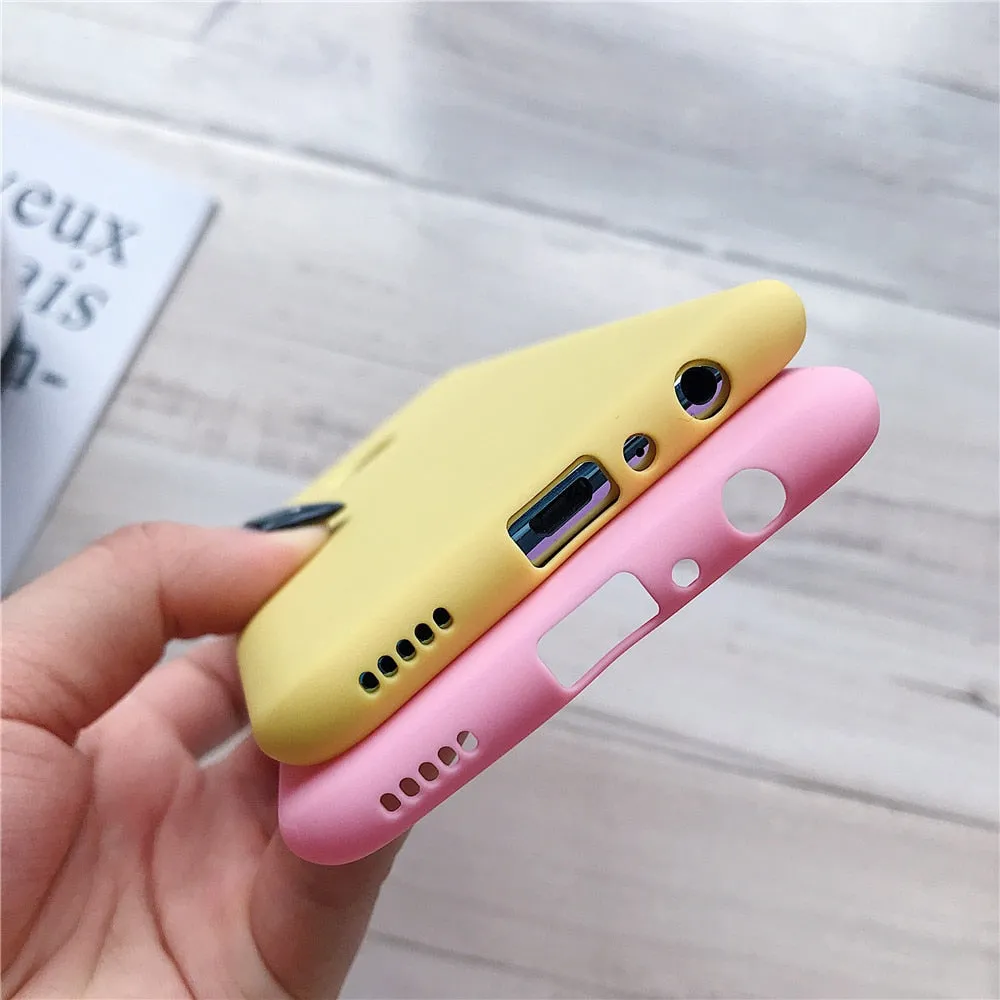 Anymob Samsung Pink Soft Silicone Phone Cover Protection
