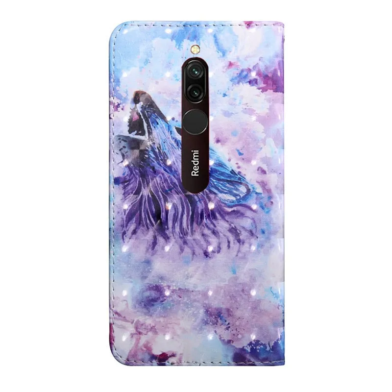 Anymob Xiaomi Redmi Gray Leather Case Cat Flip Wallet Cover Bag Shell Protection