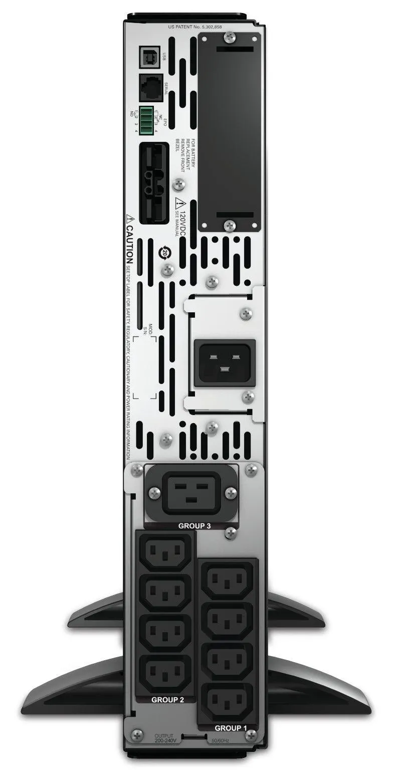 APC 230 V | 1.98 KW | 2.2 kVA | 50|60 Hz | RJ-45 | SmartSlot | USB | 432 x 667 x 85 mm | 37.24 kg (SMX2200R2HVNC)