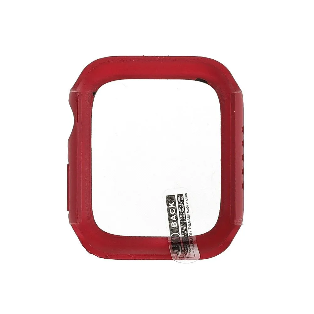 Apple Watch (45mm) matte cover with tempered glass - Wine Red