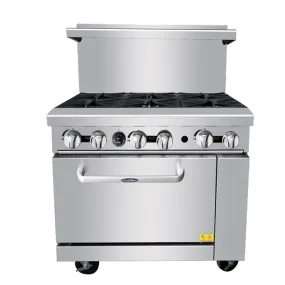 Atosa 36" Range with 6 Burners & Oven Natural Gas 192,000 BTU