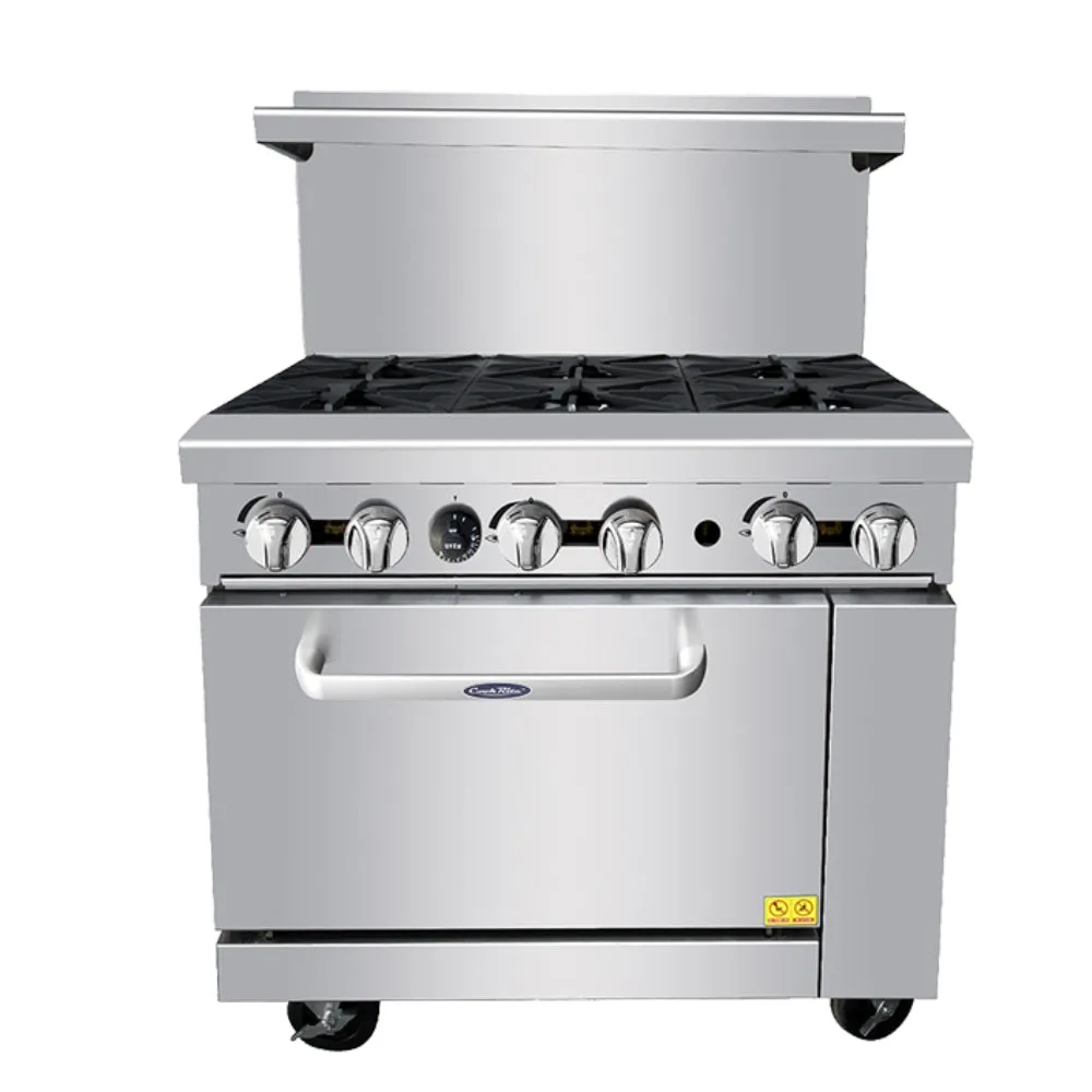 Atosa 36" Range with 6 Burners & Oven Natural Gas 192,000 BTU