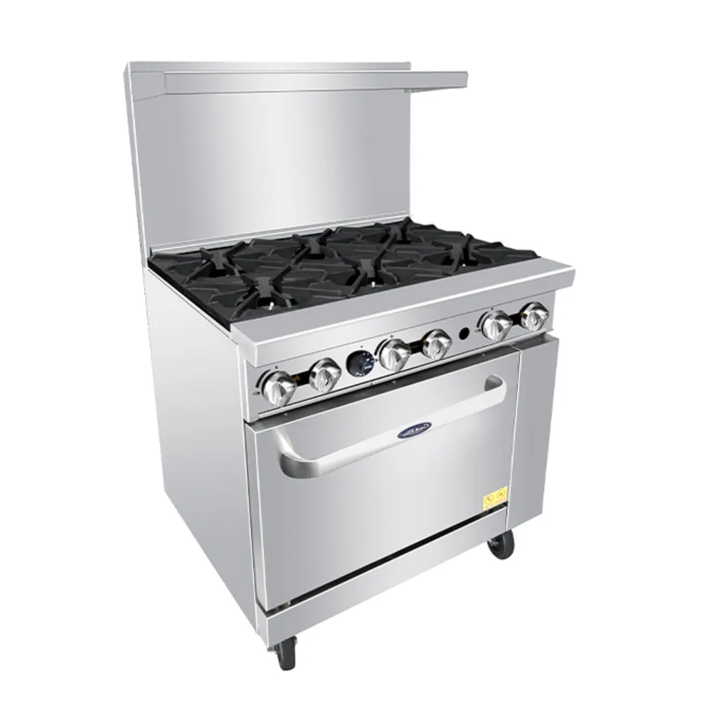 Atosa 36" Range with 6 Burners & Oven Natural Gas 192,000 BTU