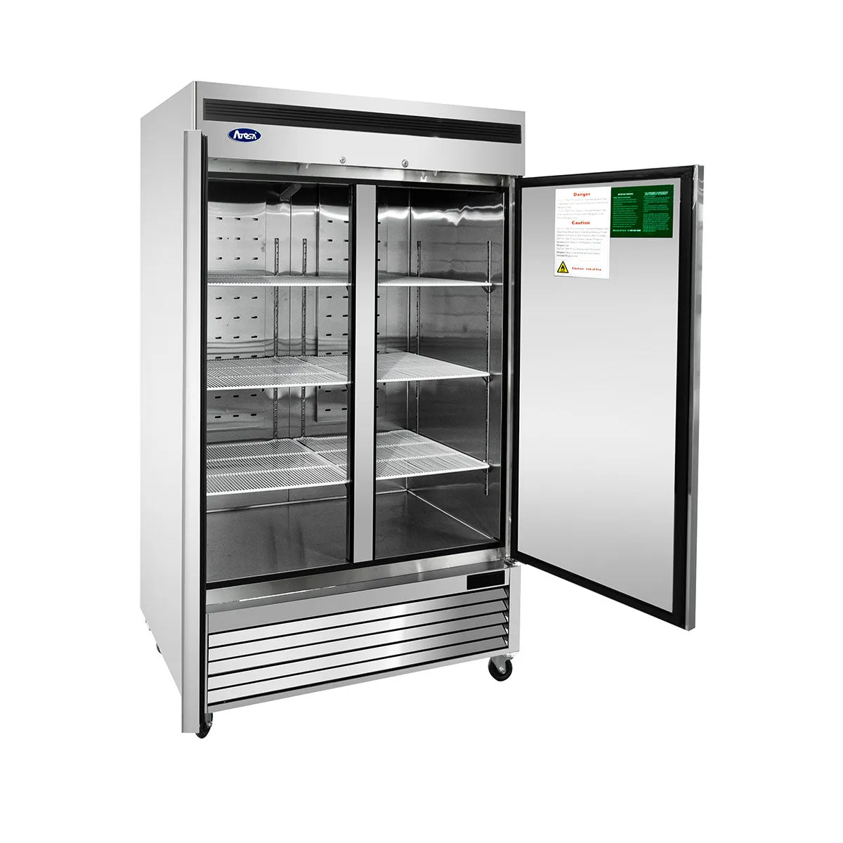 Atosa 55" Reach-In Refrigerator 2 Solid Door with Bottom Mount Compressor