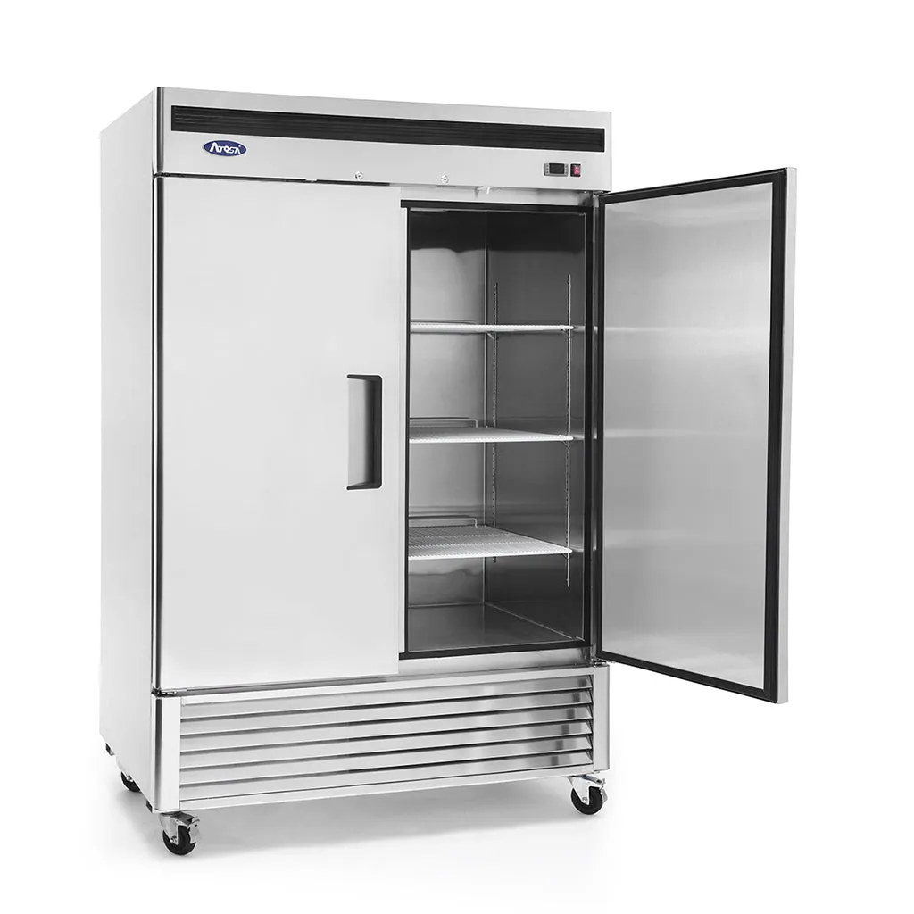Atosa 55" Reach-In Refrigerator 2 Solid Door with Bottom Mount Compressor