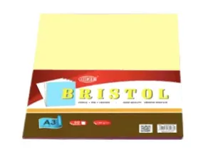 Bristol Paper 180gsm, A3 Size, 50Sheets-pack Yellow