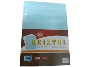 Bristol Paper 180gsm, A4 Size, 100Sheets-Pack Blue