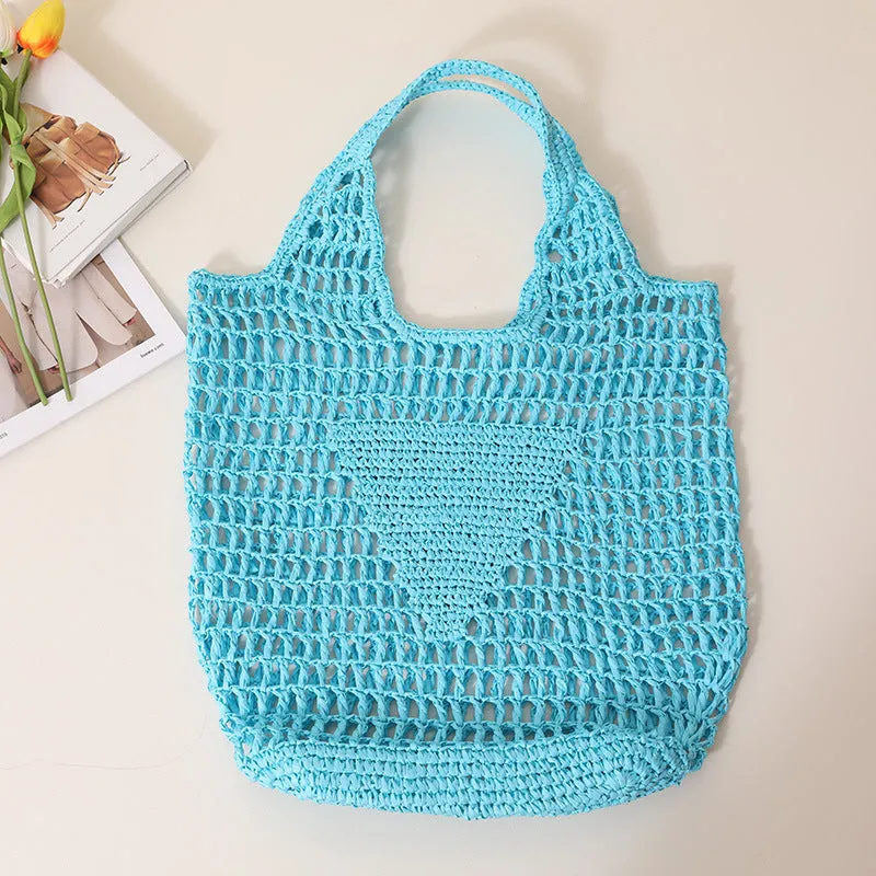 Candy Color Hollow Straw Bag-SHOWTOWN