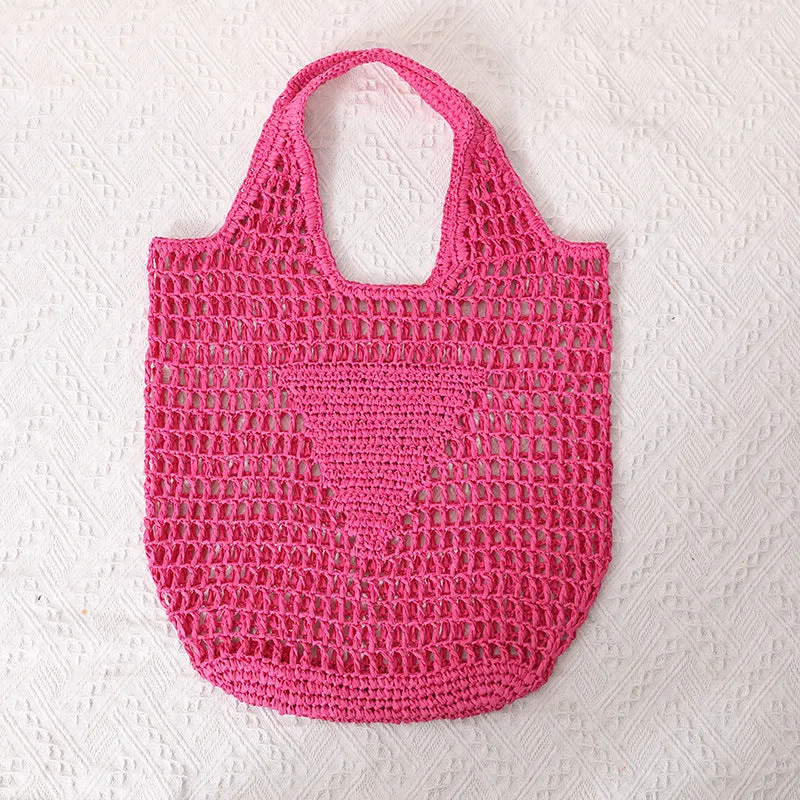 Candy Color Hollow Straw Bag-SHOWTOWN
