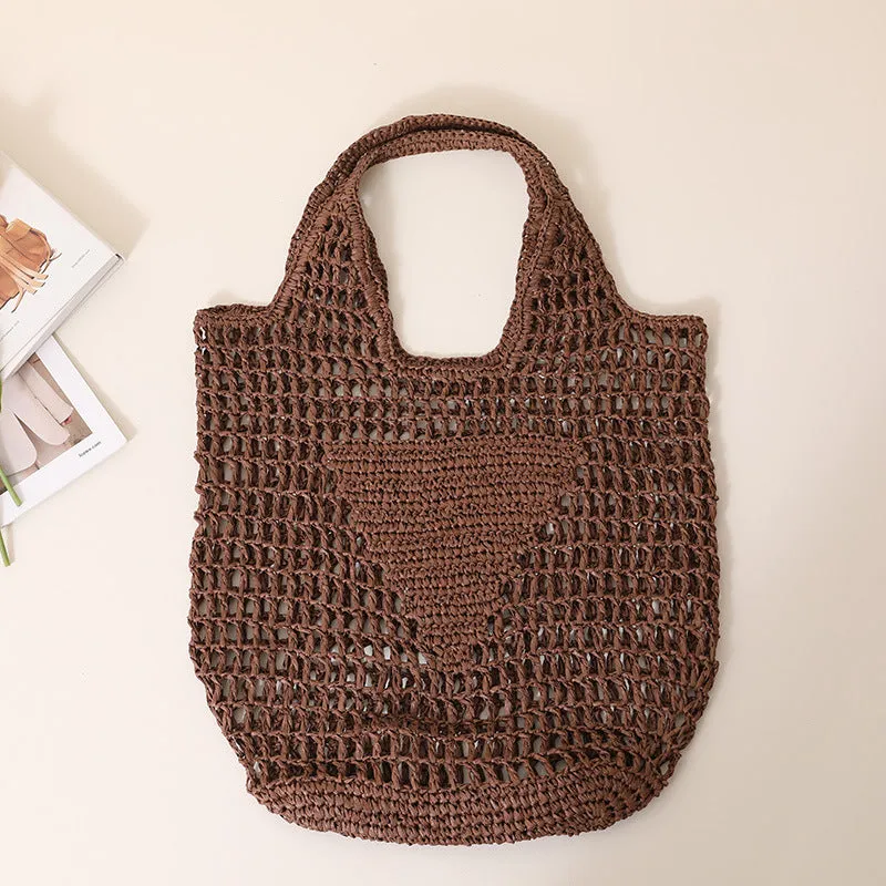 Candy Color Hollow Straw Bag-SHOWTOWN