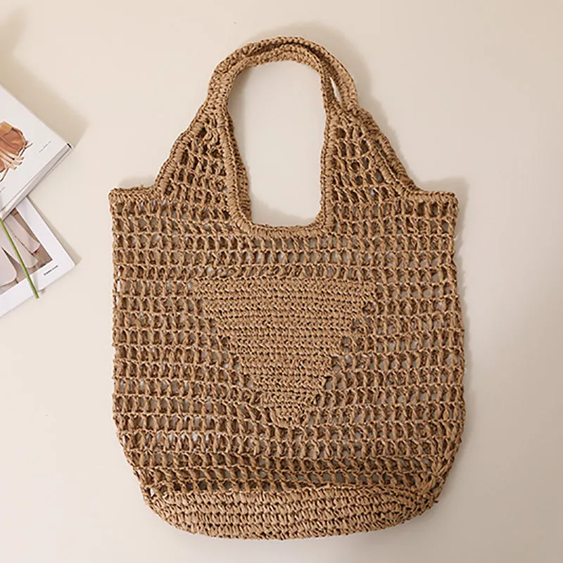 Candy Color Hollow Straw Bag-SHOWTOWN