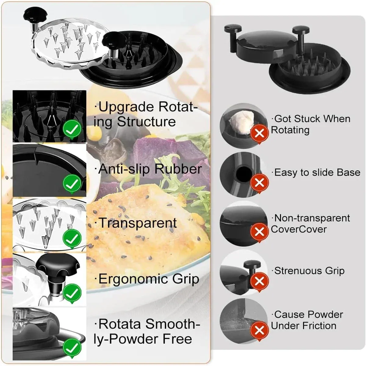 Chicken Shredder Tool Meat Mincing Grinder Machine with Lid