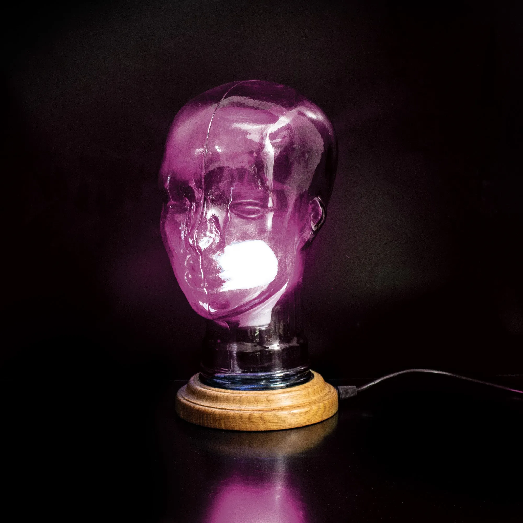 Colour Changing Glass Head Lamp