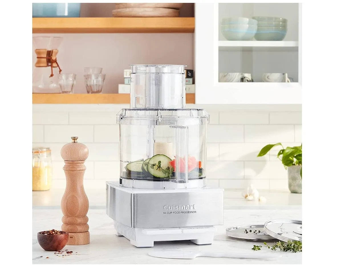 Cuisinart 14-Cup Food Processor Custom, White - Certified Refurbished