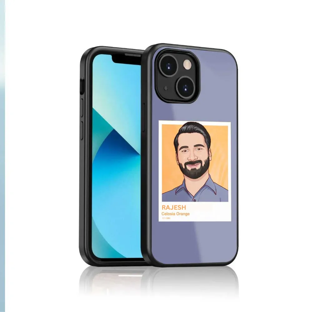 Customizable iPhone 13 Case with Photo Mobile Back Cover Cases - Orange Pantone