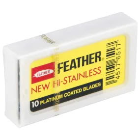 Feather Hi-Stainless DE Blades 10 pcs