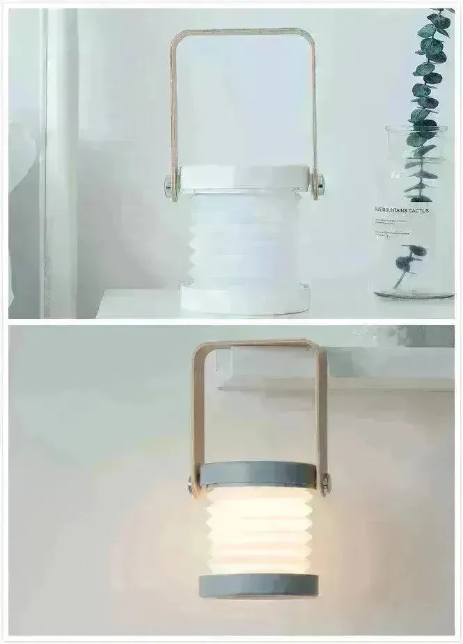 Foldable Touch Dimmable Reading LED Night Light Portable Lantern Lamp USB Rechargeable For Home Decor