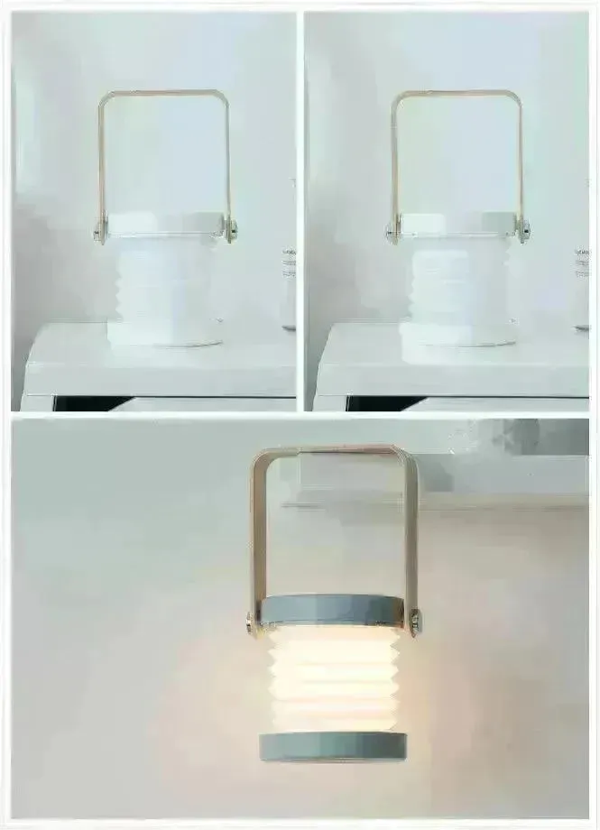 Foldable Touch Dimmable Reading LED Night Light Portable Lantern Lamp USB Rechargeable For Home Decor