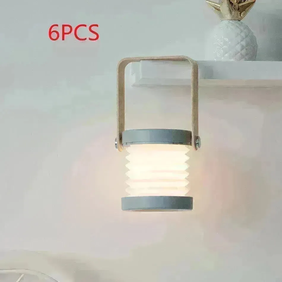 Foldable Touch Dimmable Reading LED Night Light Portable Lantern Lamp USB Rechargeable For Home Decor