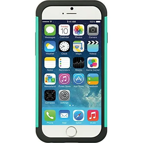 For Apple iPhone 6s / 6 Case,  Crystal Rhinestone Slim Hybrid Dual Layer Case for Iphone 6S/6 - Teal/Black