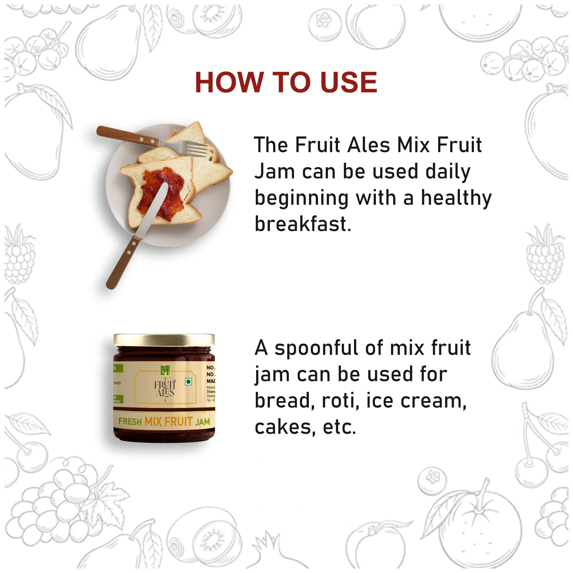 Fresh Mix Fruit Jam 400gm