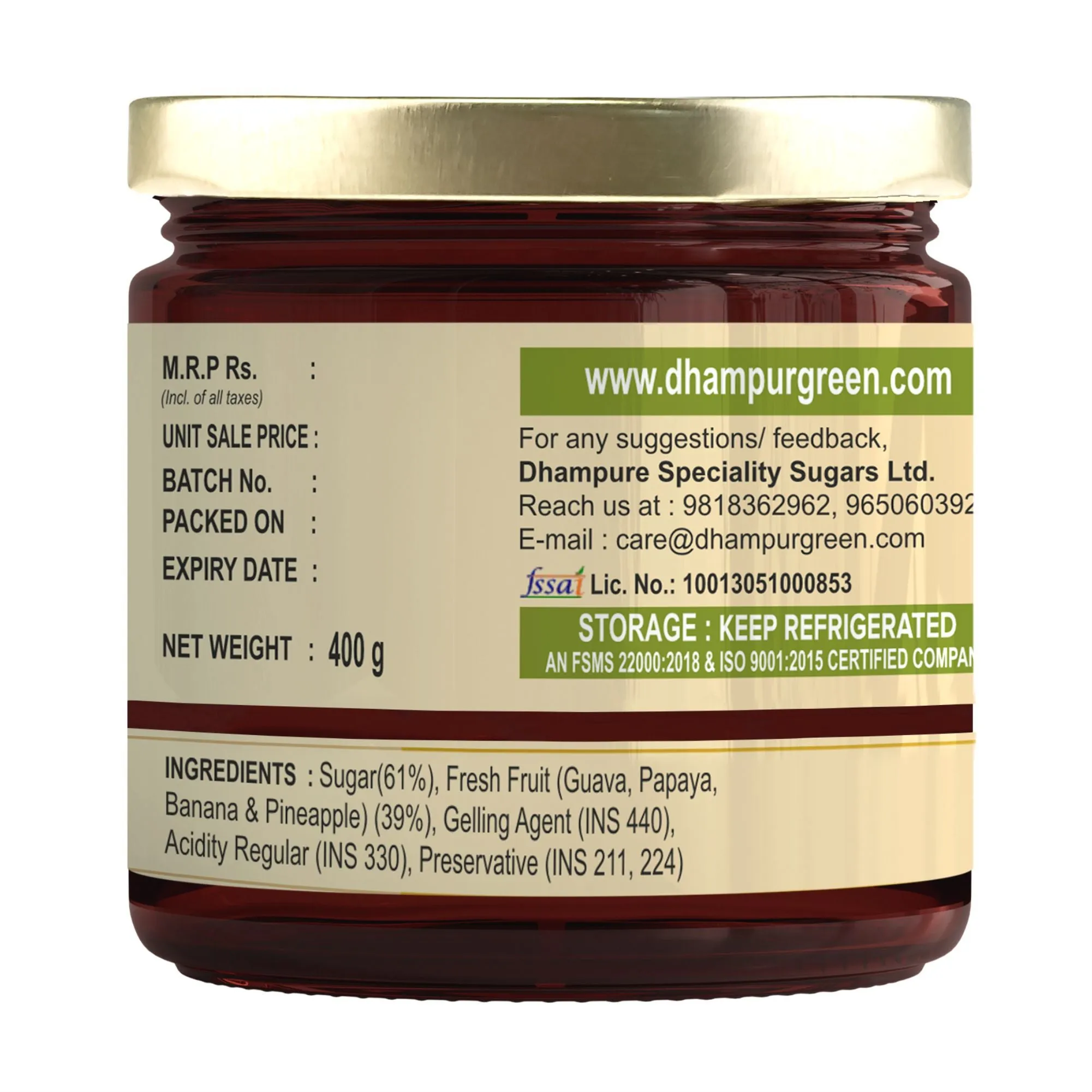 Fresh Mix Fruit Jam 400gm
