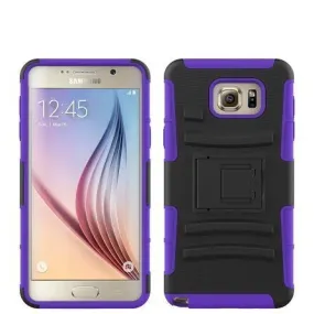 Galaxy Note 5 Case, Full Body Armor [Kickstand] Hybrid Tri-Layer Case for Samsung Galaxy Note 5 - Purple