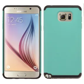 Galaxy Note 5 Case, Slim Hybrid Dual Layer [Shock Resistant] Case Cover for Samsung Galaxy Note 5 - Teal/Black
