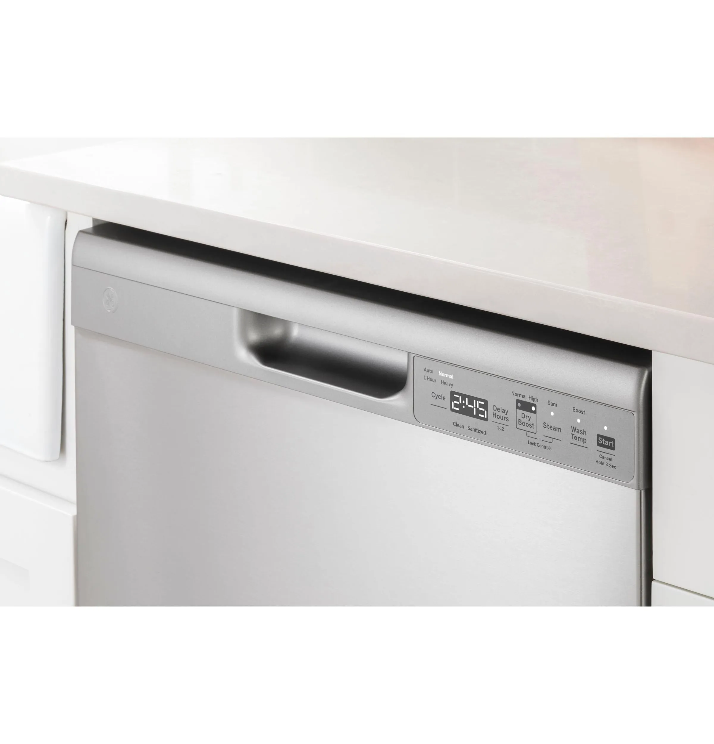 GDF550PMRES GE® ENERGY STAR® Front Control with Plastic Interior Dishwasher with Sanitize Cycle & Dry Boost
