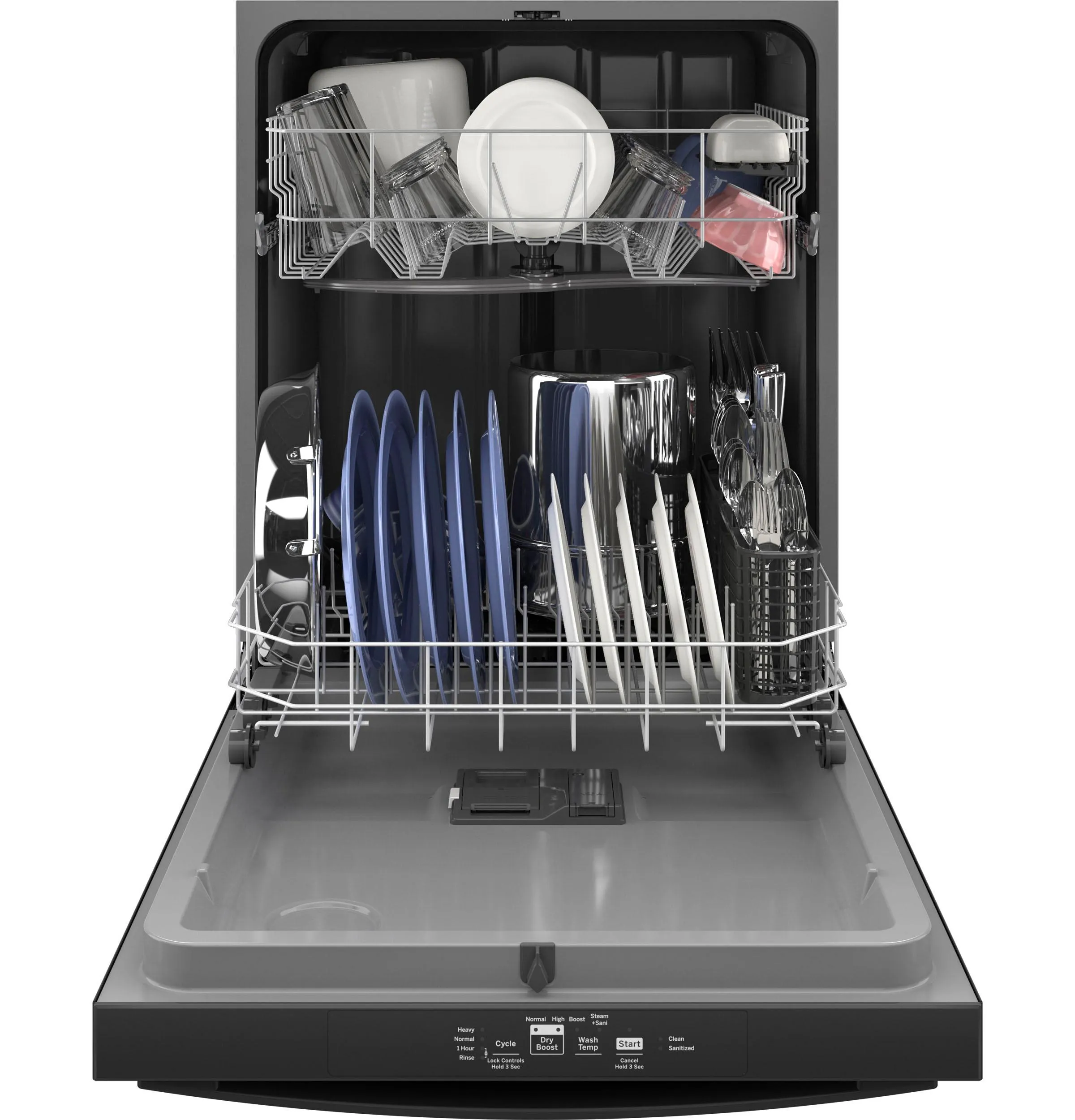 GDT535PGRBB GE® ENERGY STAR® Top Control with Plastic Interior Dishwasher with Sanitize Cycle & Dry Boost