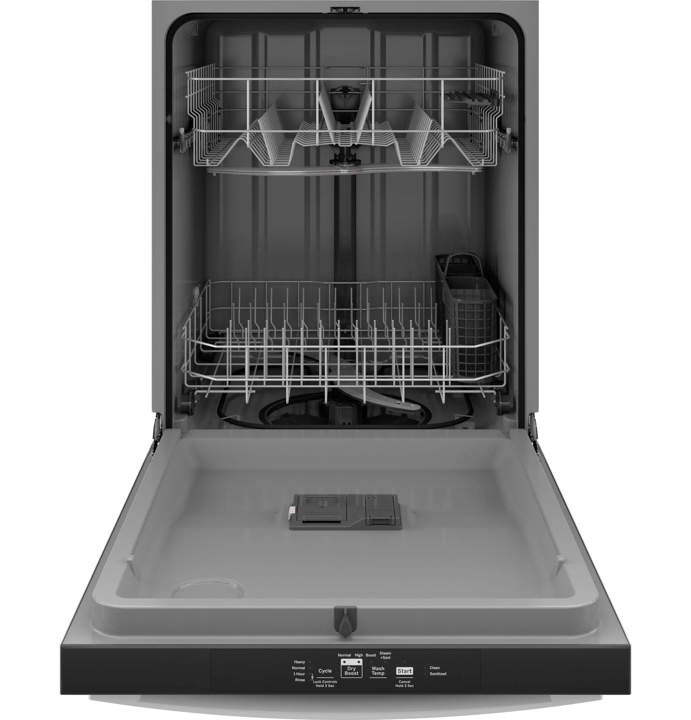 GDT535PGRWW GE® ENERGY STAR® Top Control with Plastic Interior Dishwasher with Sanitize Cycle & Dry Boost