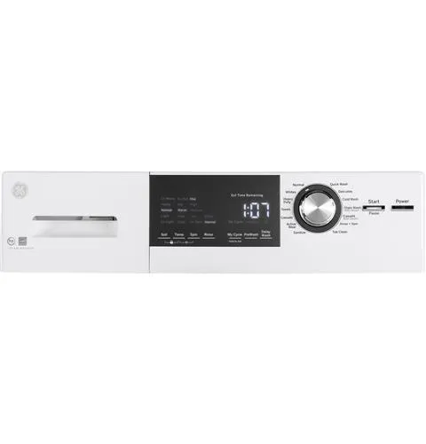 GE® 24" 2.4 Cu. Ft. Front Load Washer with Steam (GFW148SSMWW)