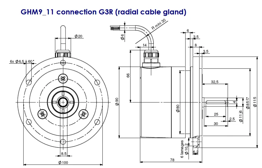 GHM9C1-0600-001, Optical Incremental Encoder  with overspeed switch