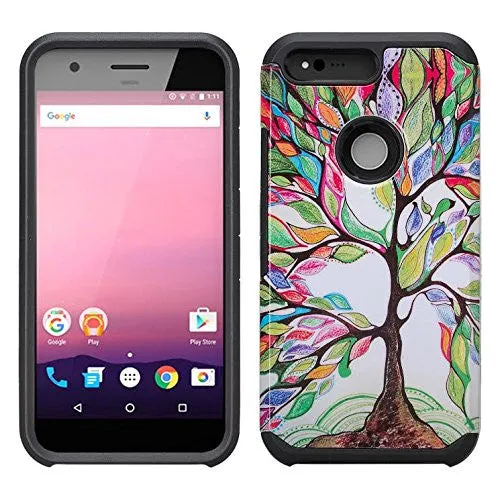 Google Pixel Case, Slim Hybrid Dual Layer Armor Case Cover for Google Pixel - Coverlab - Vibrant Tree