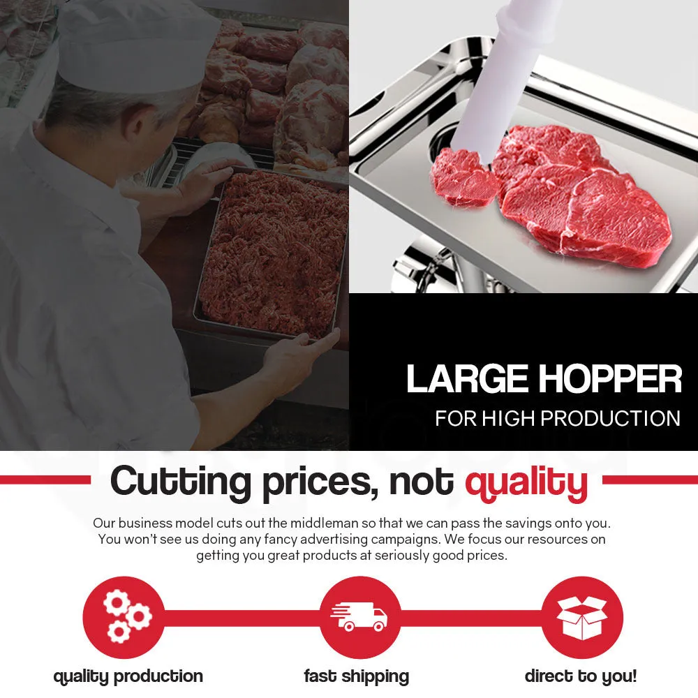 Heavy-Duty Electric Meat Grinder, 150kg/h Output, EuroChef