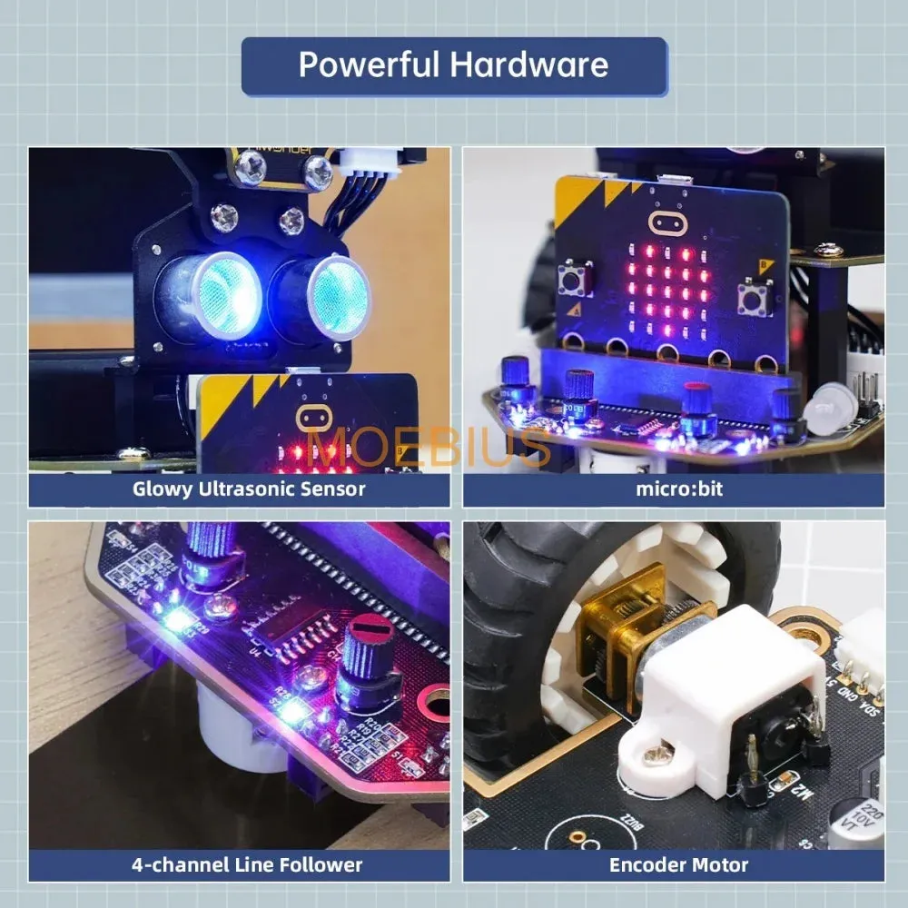 Hiwonder AI Vision Robot Nexbit micro:bit V2 Programming Educational Robot Support WonderCam Smart Vision Module