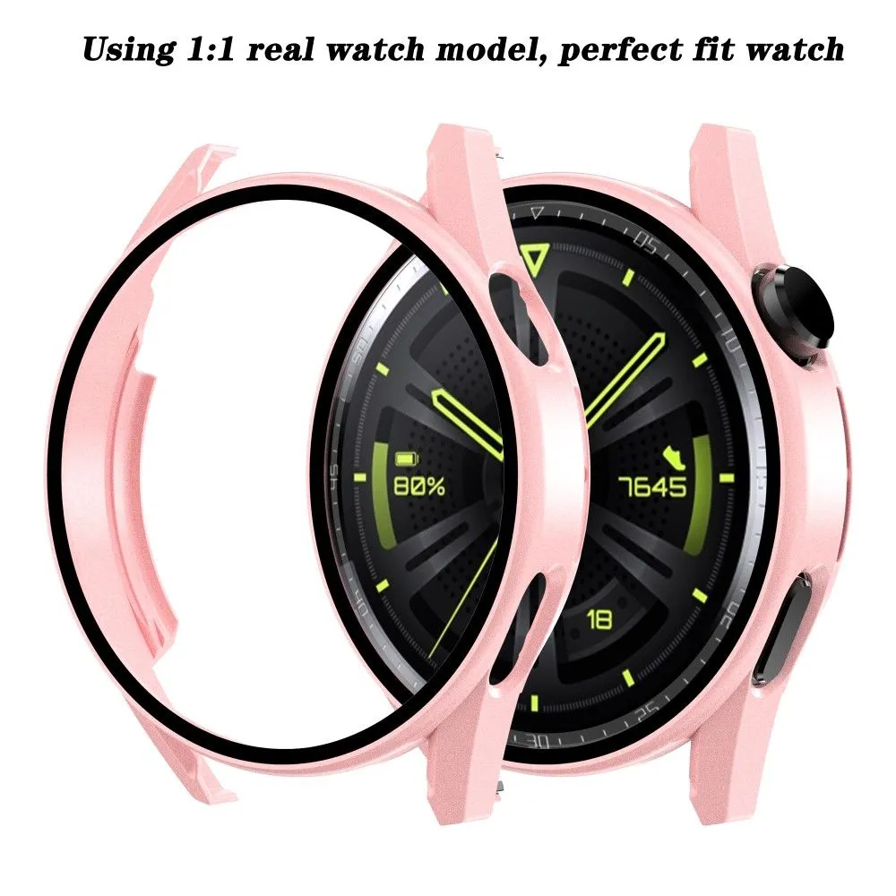 Huawei Watch GT 3 (46mm) electroplating frame with tempered glass - Pink