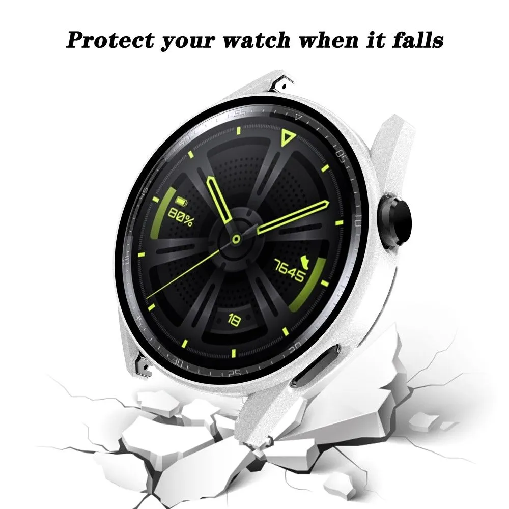 Huawei Watch GT 3 (46mm) electroplating frame with tempered glass - White