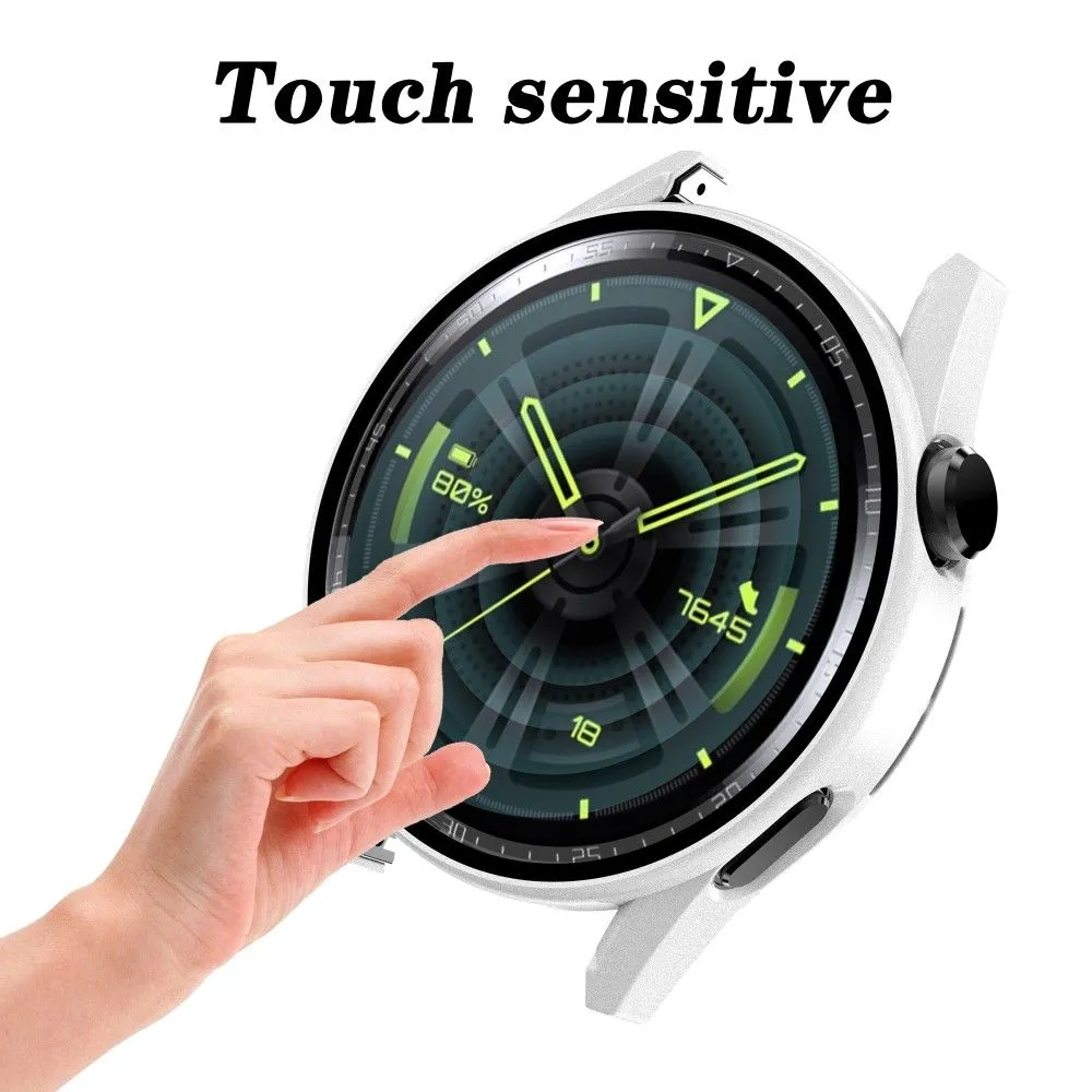 Huawei Watch GT 3 (46mm) electroplating frame with tempered glass - White