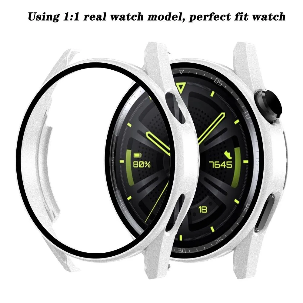 Huawei Watch GT 3 (46mm) electroplating frame with tempered glass - White