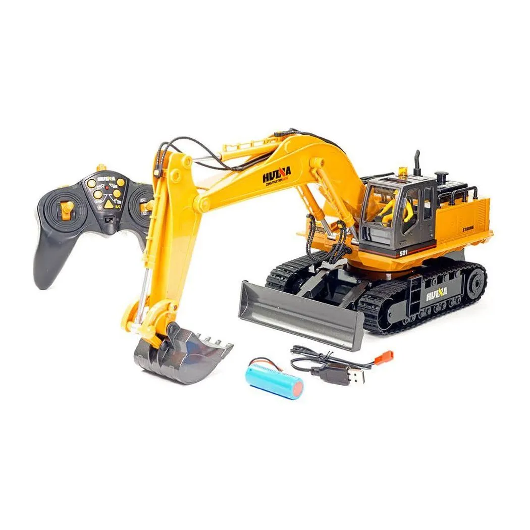 HUINA 1531 1/16 2.4G 11CH RC Car Alloy Excavator Engineering Digger