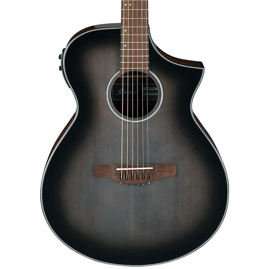 Ibanez AEWC11 TCB Acoustic Guitar in Transparent Charcoal Burst High Gloss