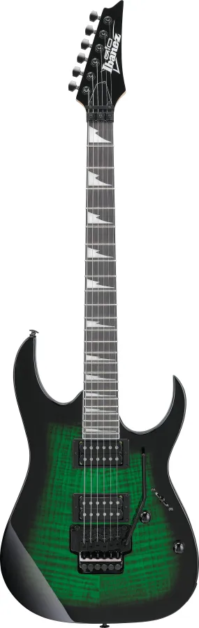 Ibanez GRG320FATEB Gio RG Series Electric Guitar (Transparent Emerald Burst)