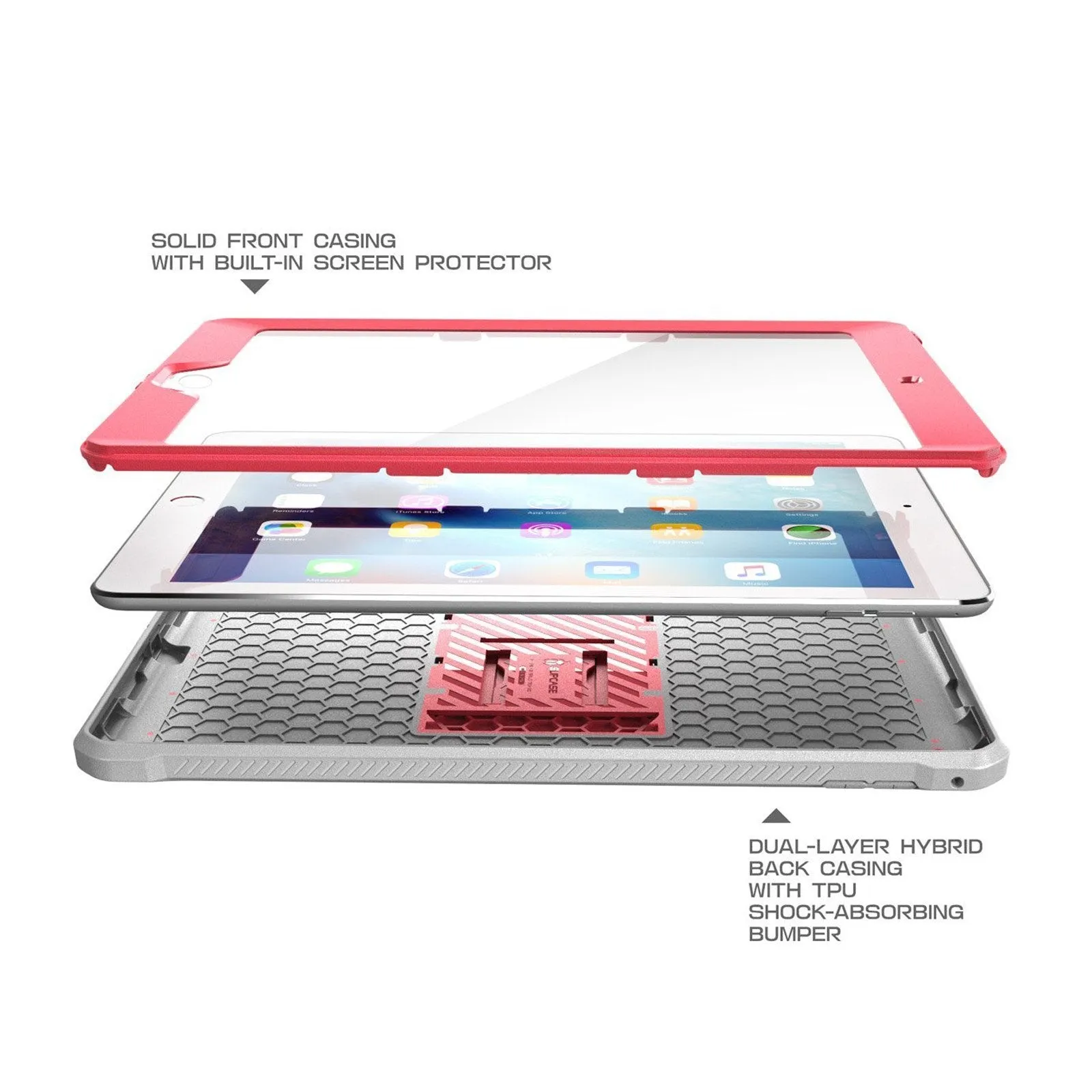 iPad 9.7 inch Unicorn Beetle Pro Full-Body Case-Pink