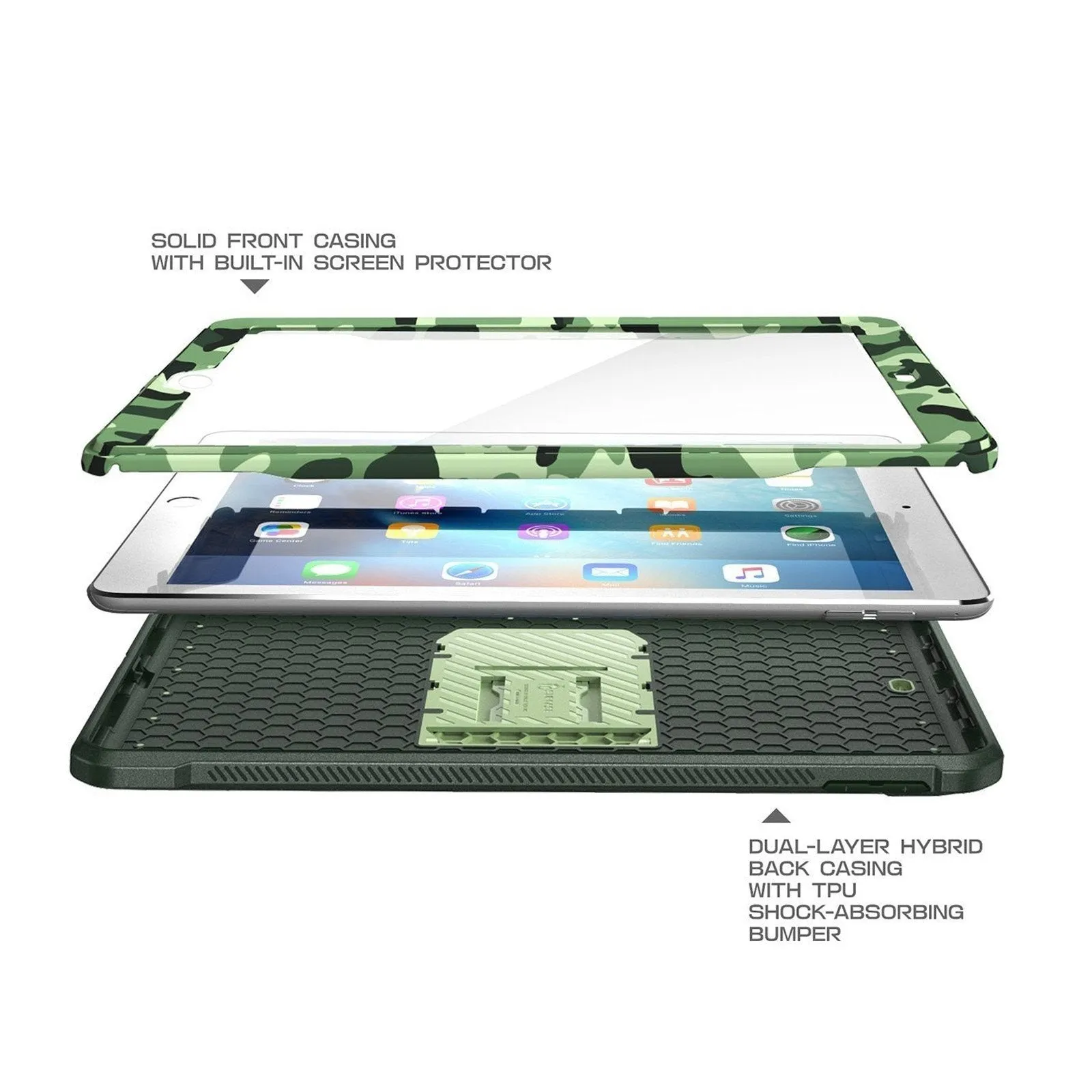 iPad 9.7 inch Unicorn Beetle Pro Full-Body Case(open box)- Green
