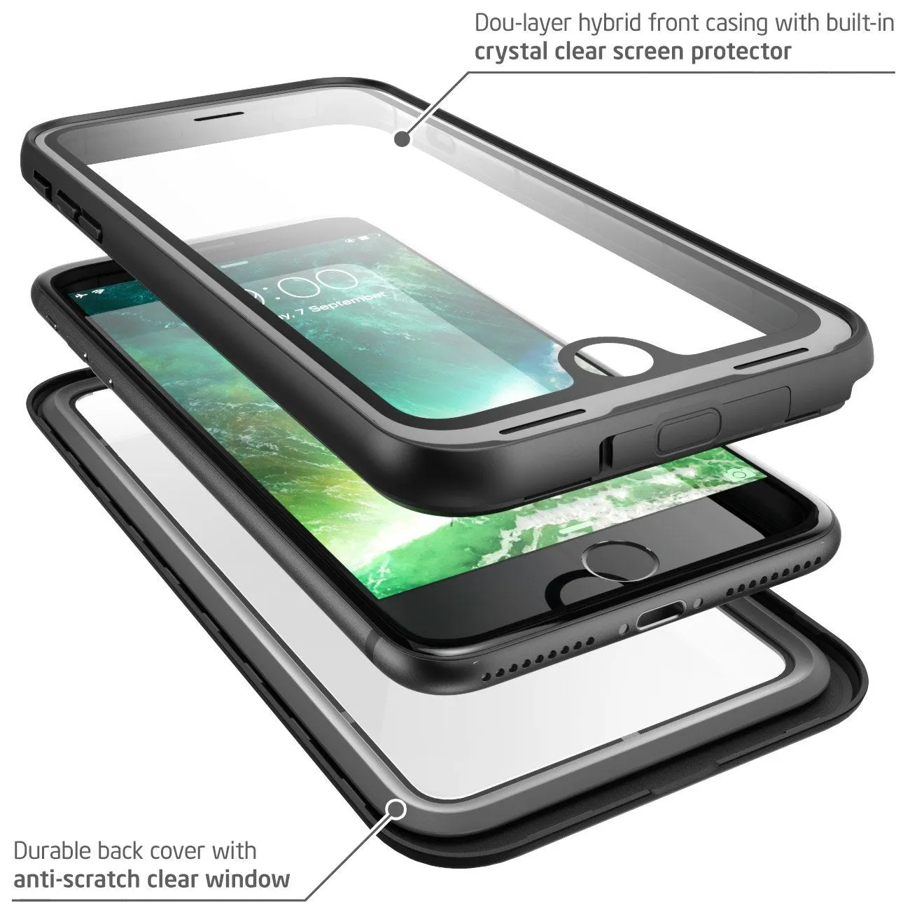 iPhone 8 Plus | 7 Plus Aegis Waterproof Case-Black