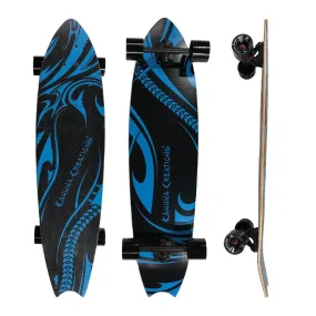 Kahuna Creations Haka Moko 39" Fishtail Longboard w/ Bear Trucks