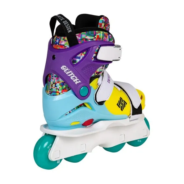 Kids Adjustable Powerslide Glitch Aggressive Inline Skates