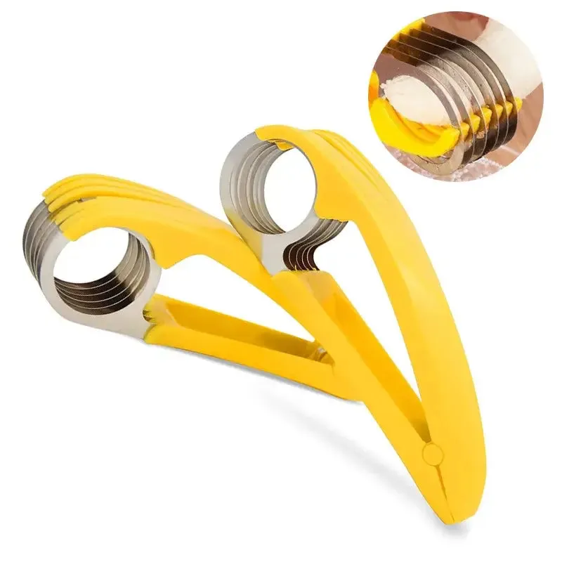 Kitchen Gadgets Vegetable Fruit Sharp Slicer Stainless Steel Cut Ham Sausage Banana Cutter Cucumber Knife Salad Slice Tools